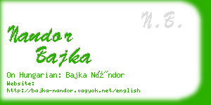 nandor bajka business card